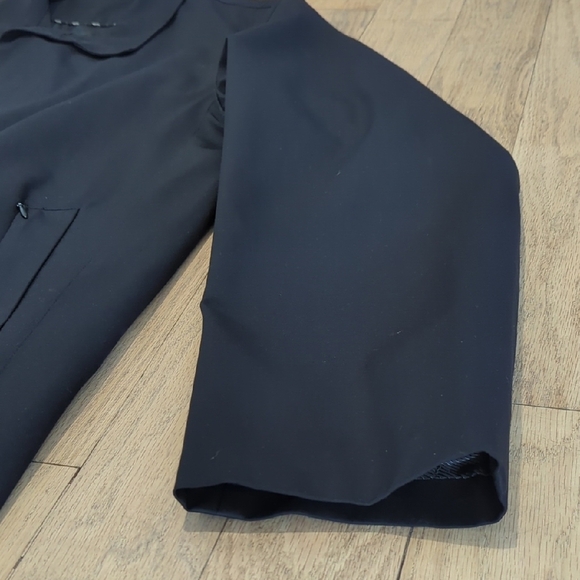 Jones New York Black Trench Coat with Long Sleeves and Relaxed Fit - Picture 5 of 16